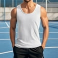 thumbnail image 2 of Men's Summer Round Neck For Fitness And Sports Scene Thin Casual Style Solid Color Undershirt, 2 of 4