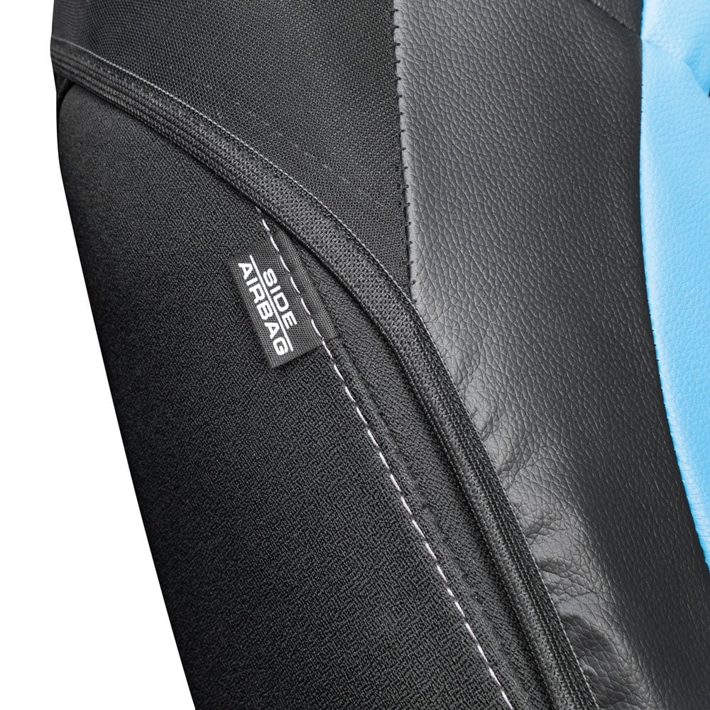 Luxury Black Blue PU Leather Front Car Seat Covers MINI COUNTRYMAN FIRST ACEMAN | UK - View #13