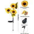 thumbnail image 4 of Lámpara solar de girasol para jardín, exterior, impermeable, decorativa, para jardín, patio, camino y decoración navideña., 4 of 5