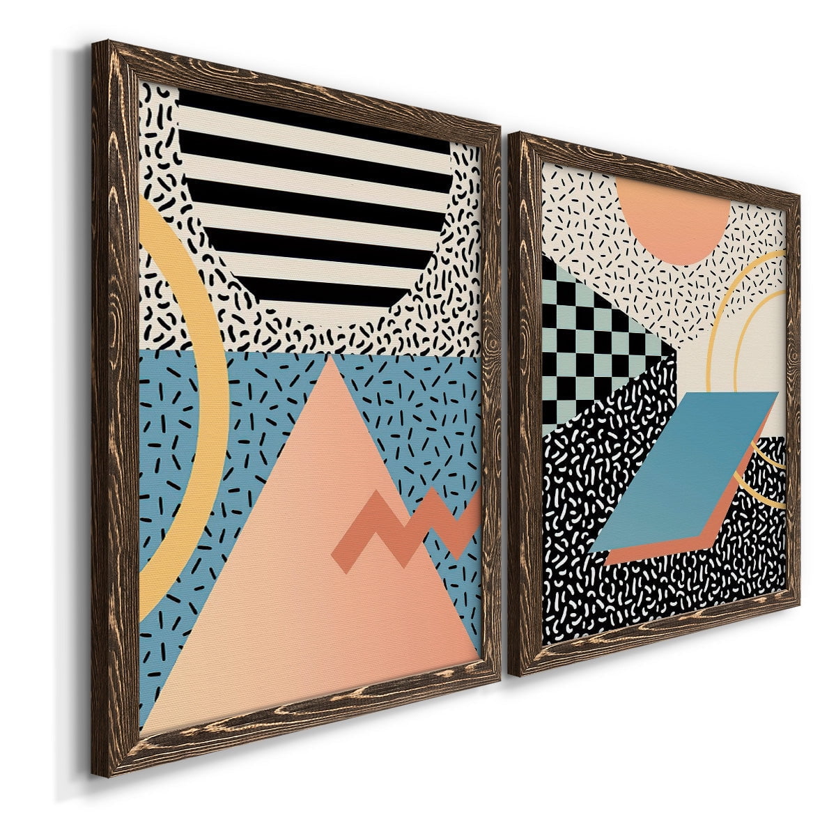 Modern Memphis I - Premium Framed Canvas 2 Piece Set - Ready to Hang