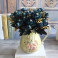 thumbnail image 4 of Ludlz 1Pc Artificial Tea Rose Faux Silk Flower Arrangement Hotel Room Wedding Decor, Craft Fake Flowers Floral Decor Glorious Moral for Home Dining-Table Hotel DIY Party Marriage Wedding, 4 of 7