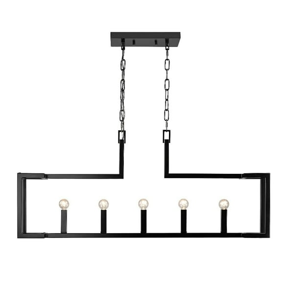 Kinsington 5-Light Linear Pendant in Matte Black