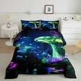 thumbnail image 2 of Castle Fairy Boys Girls Abstract Mushroom Bedding Comforter Set 2pcs,Neon Lights Botanical Plants Twin Comforter Sets Microfiber,Flying Butterflies Breathable Bedding Set,Super Cozy Room Decor, 2 of 8
