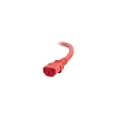thumbnail image 2 of C2G 17475 18 AWG Power Cord - C14 to C13, Red (1 Foot, 0.30 Meters), 2 of 5