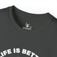 thumbnail image 4 of Life is Better with Golden Retriever - Funny Dog Lover Unisex Cotton Tee, 4 of 4