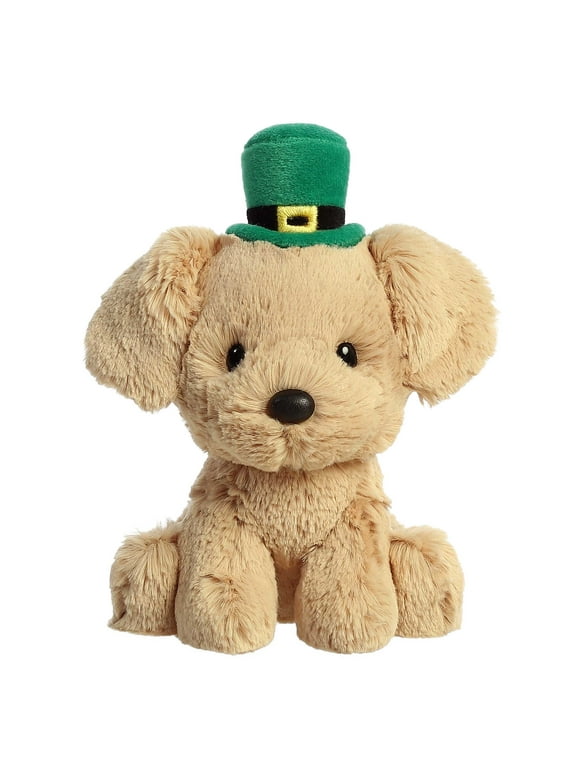 Aurora - Small Brown St. Patrick's Day - 6" Golden Lab - Whimsical Stuffed Animal