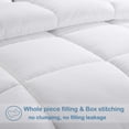 thumbnail image 3 of Balichun All Season Queen Size Soft Quilted Down Alternative Comforter Reversible Duvet Insert with Corner Tabs, Winter Summer Warm Fluffy, White, 88x88 inches, 3 of 7