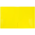 thumbnail image 2 of JAM PAPER Plastic 2 Pocket POP Folders - Durable School Folders - Yellow - Bulk 48/Pack, 2 of 5
