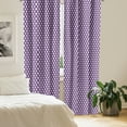 thumbnail image 2 of Ambesonne Abstract Window Curtains, Retro Rhombuses Pattern, Each 28" W x 95" L, Dark Purple Quartz Plum, 2 of 4