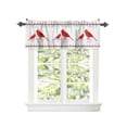 thumbnail image 2 of Kitchen Cafe Valance Curtain for Small Windows,Red Cardinal Bird Animal on White Rod Pocket Short Valances Farmhouse Animals Black Line Window Treatment Panel for Living Room/Bedroom/Bathroom,42x18in, 2 of 9