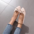 thumbnail image 4 of hoksml Women's Bow Rhinestone Ballet Flats, Slip-On Round Toe Casual Shoes for Office and Daily Wear, 4 of 8