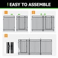 thumbnail image 5 of Petorldog Decorative Garden Fence, 72ft x 40in , 28 Panels + 4 Gates, No Dig Metal Dog Fence for Yard | Black-Silver, 5 of 7