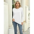 thumbnail image 3 of Zeagoo Women Long Sleeve T Shirt 3 Pack Casual Spring Fall Crewneck Basic Shirts Loose Fit Solid Tops Lightweight Tee, 3 of 5