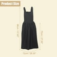 thumbnail image 3 of Unique Bargains Cotton Linen Apron Cross Back Apron Cooking Apron Dress Aprons for Women Man for Kitchen BBQ Gray, 3 of 7