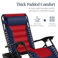 thumbnail image 4 of Best Choice Products Oversized Padded Zero Gravity Chair, Folding Outdoor Patio Recliner w/ Side Tray - Navy/Red, 4 of 7