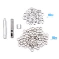 thumbnail image 2 of Homgeek 100 Sets Grommet Kit with Eyelets Washers 0.236 Inch 3PCS Installation Tools Silver Metal Grommets for Fabric Leather Clothing Tarps, 2 of 7