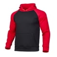 thumbnail image 3 of Red Men'S Winter Sport Wear Tracksuit Clothes Outfits Set Sweatshirt+Long Sweatpants, 3 of 4