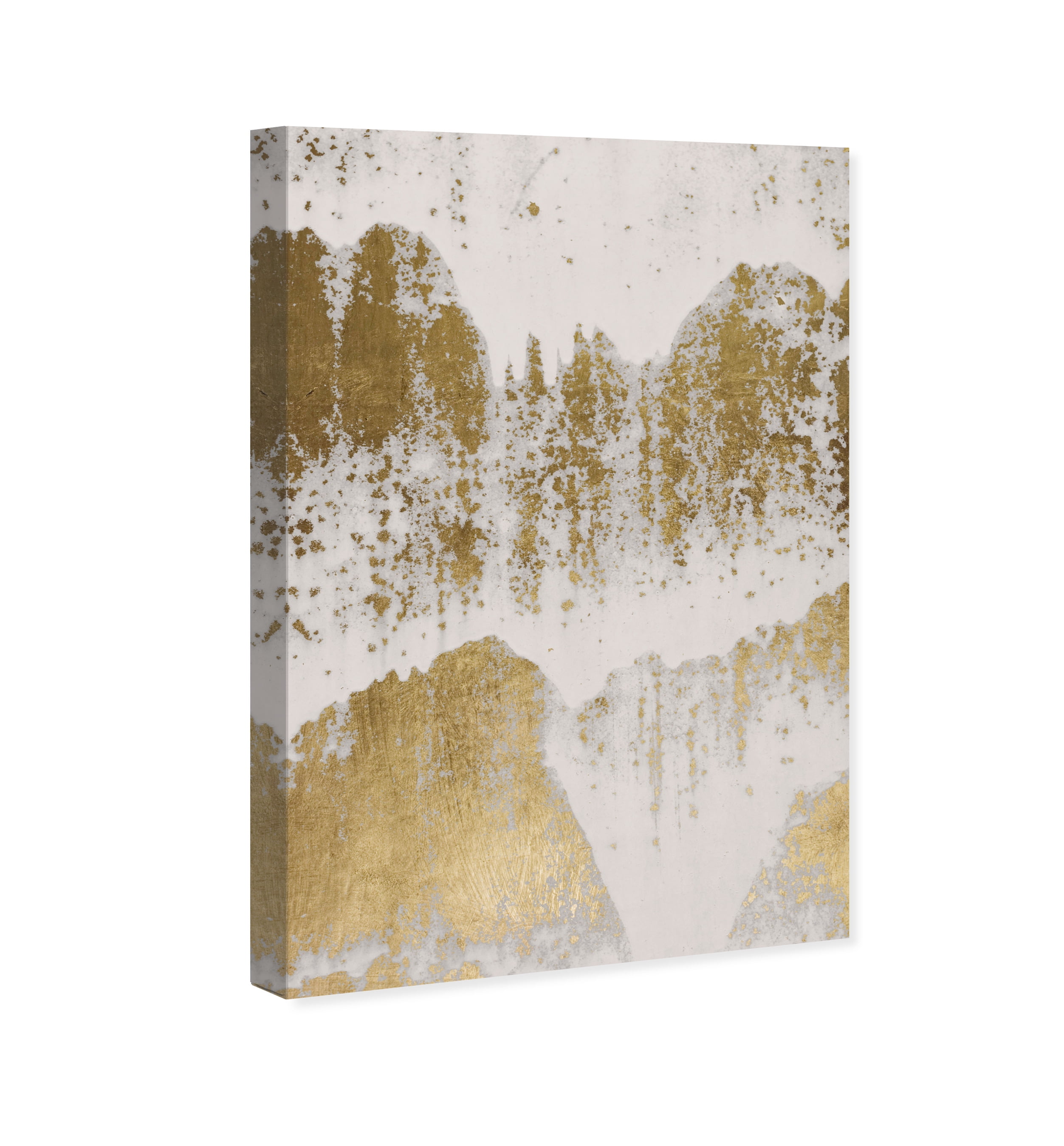 Golden Metal Rust Abstract Wall Art Print Gold 24x36
