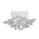 thumbnail image 1 of Nvzi Horquillas para el pelo de boda con flores para novias, peinetas con perlas de cristal, pinzas para el pelo, accesorios para el pelo de boda dorados, joyas - Plateado A, 1 of 4