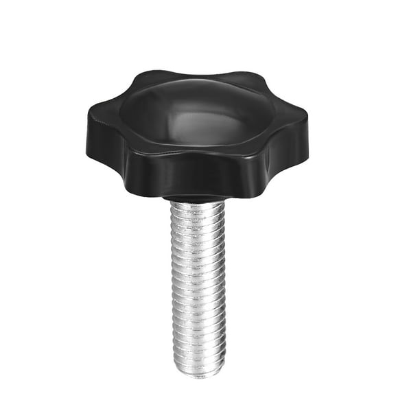 Perilla de tornillo de sujeción de 47mm de diámetro con forma hexagonal de ciruela, perilla en estrella M8 x 35mm