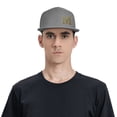 thumbnail image 4 of ZICANCN Alphabet M Pattern Baseball Caps, Trucker Hats for Men And Women, Adjustable Breathable Flat Caps, Gray, 4 of 6