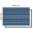 thumbnail image 5 of Blue Geometric Pattern with Elephants Summer Placemats Table Placemats Set Of 6-Linen Kitchen Washable Placemats Table Mats 11.8"x17.7" Non-Slip Heat Resistant, 5 of 5