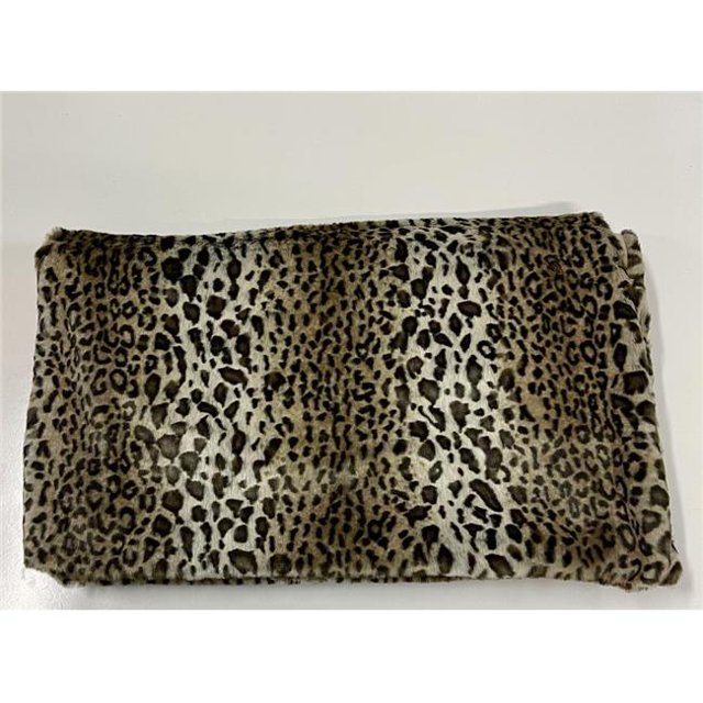 HomeRoots 474020 Couverture Ultra Douce en Fausse Fourrure Léopard