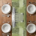 thumbnail image 6 of Sage Green Abstract Table Runner - 60 Inch Long, Kitchen Dining Table Runner Dresser Scarves, Modern Mottled Art Oil Painting Farmhouse Decor for Coffee Tables Wedding Party Banquet, 6 of 8