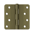 thumbnail image 2 of Deltana S44R4BB5 4" x 4" x 1/4" Radius Hinge; Ball Bearings; Antique Brass Finish, 2 of 2