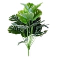 thumbnail image 1 of Plantas artificiales Hojas Hoja de palmera tropical falsa Hogar Cocina Suministros de plantas de plástico, Verde claro, Hojas de borde blanco Speravity HA8159-02B, 1 of 6