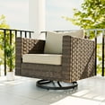 thumbnail image 3 of INTER HUT Coastal Haven Outdoor Wicker Swivel Glider Chair Outdoor Rocking Chair with Water-Resistant Cushions and Deep Seating, 3 of 9