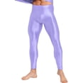 thumbnail image 2 of Runhomal Men's Compression Long Pants Gym Workout Tights Trousers Seamless Quick Dry Base Layer Leggings Light Purple M, 2 of 5