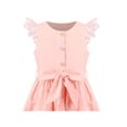 thumbnail image 6 of Sunny Fashion Girls Dress Lemonade Pink Polka Dot Lace Cap Sleeve Bow Summer Lovely 8 Years, 6 of 8