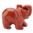 thumbnail image 2 of YAHHU 1.5-Inch Natural Stone Carved Elephant Crystal Figurine Home Decoration Furnishing Article Red Jasper Gemstone 3.81 cm Healing Energy Collectible Knick-Knack, 2 of 5