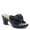 DARK DENIM BLUE, variant on Women's NORMAJEAN Slide Sandals - Denim-Inspired Design, Oversized Bow, Cushioned Footbed, 3" Heel