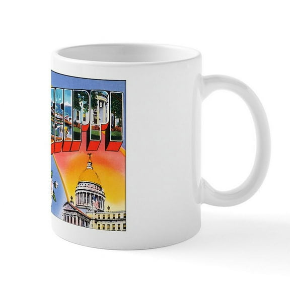 CafePress - Mississippi Greetings Mug - 11 oz Ceramic Mug - Novelty Coffee Tea Cup