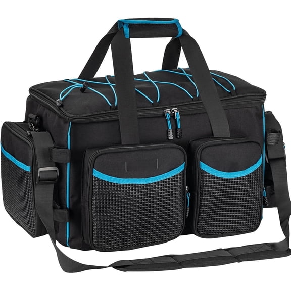 Fishing Tackle Bag for 3600/3700 Tackle Box, Soft Bottom Large Tackle Box Bag Saltwater & Freshwater Fishing Bags