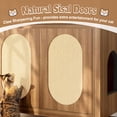 thumbnail image 4 of S-HOME Wooden Cat Litter Box Enclosure With Scratching Board And Storage Drawer, Hidden Cat Furniture Nightstand Cabinet，Espresso, 4 of 9