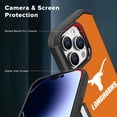 thumbnail image 5 of Apple iPhone 13 Pro Max (6.7) / 12 Pro Max (6.7) - Licensed NCAA University of Texas at Austin Longhorns Logo on Yellow Textured Dual Layer Case, 5 of 5