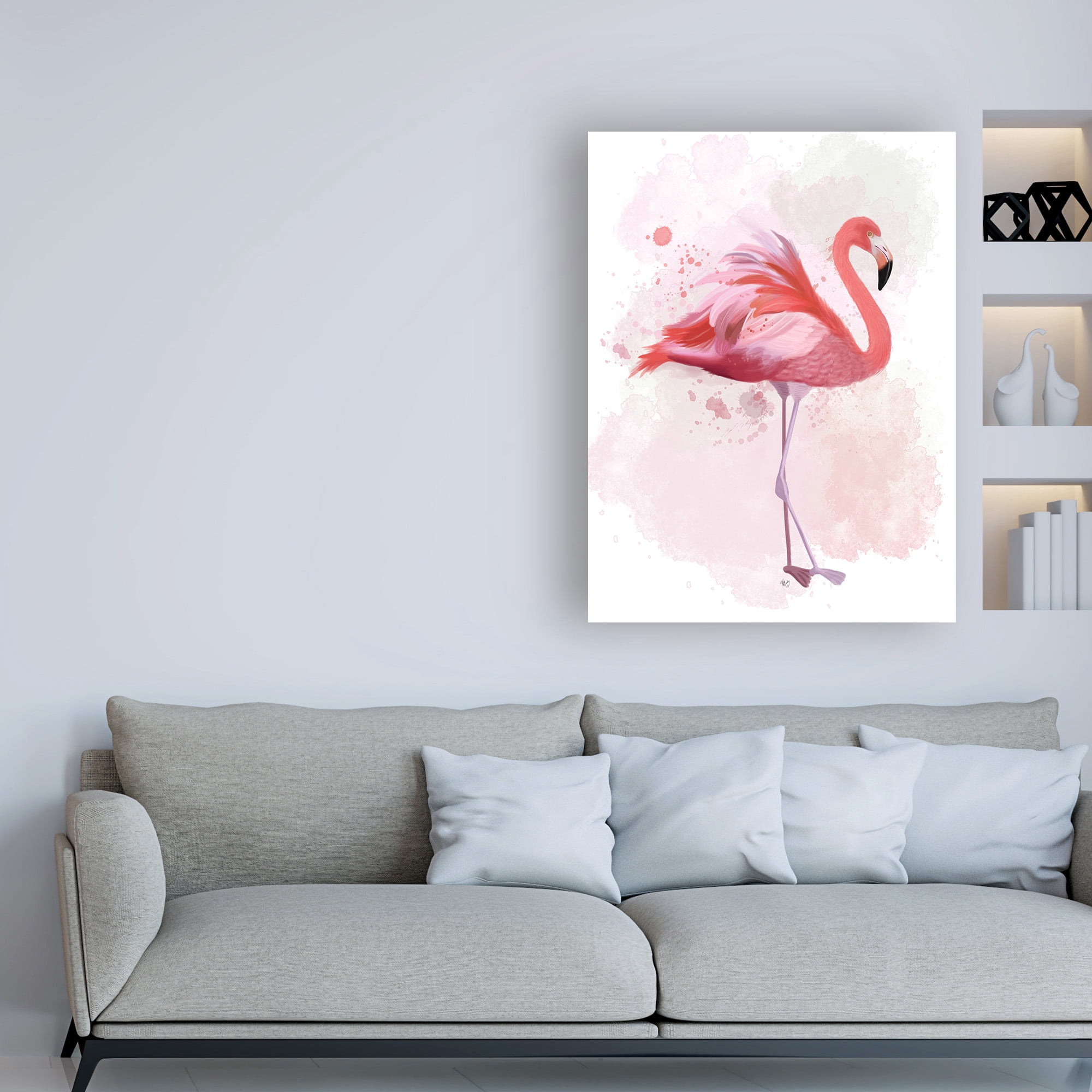 Trademark Fine Art 'Chewing Giraffe Duo' Canvas Art by Fab Funky