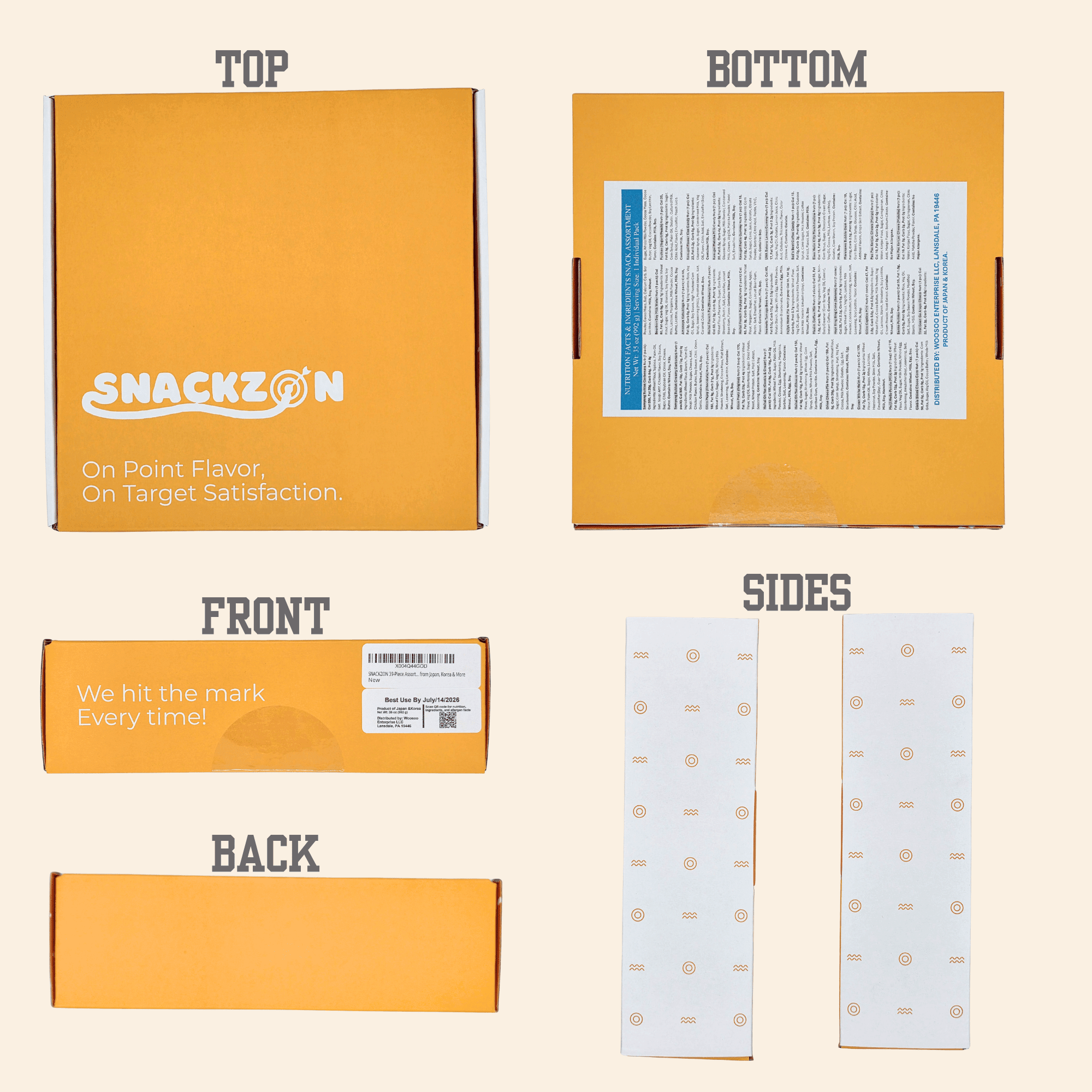 SNACKZON – Curated Japanese & Korean Treats – Includes Spicy Chicken Ramen, Chocolate Filled Biscuits, Rice Crackers & More