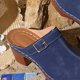 thumbnail image 4 of Mujeres Tacones Altos Cerrados Zapatillas Del Dedo Del Pie Bloque Tacón Mulas Estilo de Madera Clogs Casual Verano Oficina Diapositivas Sandalias Comodidad, 4 of 9