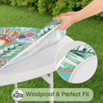 thumbnail image 5 of Perfect Fit Boho Round Table Cover, Colorful Floral Design with Elasticated Border for 52 54 56 Inch Circular Tables, 5 of 7