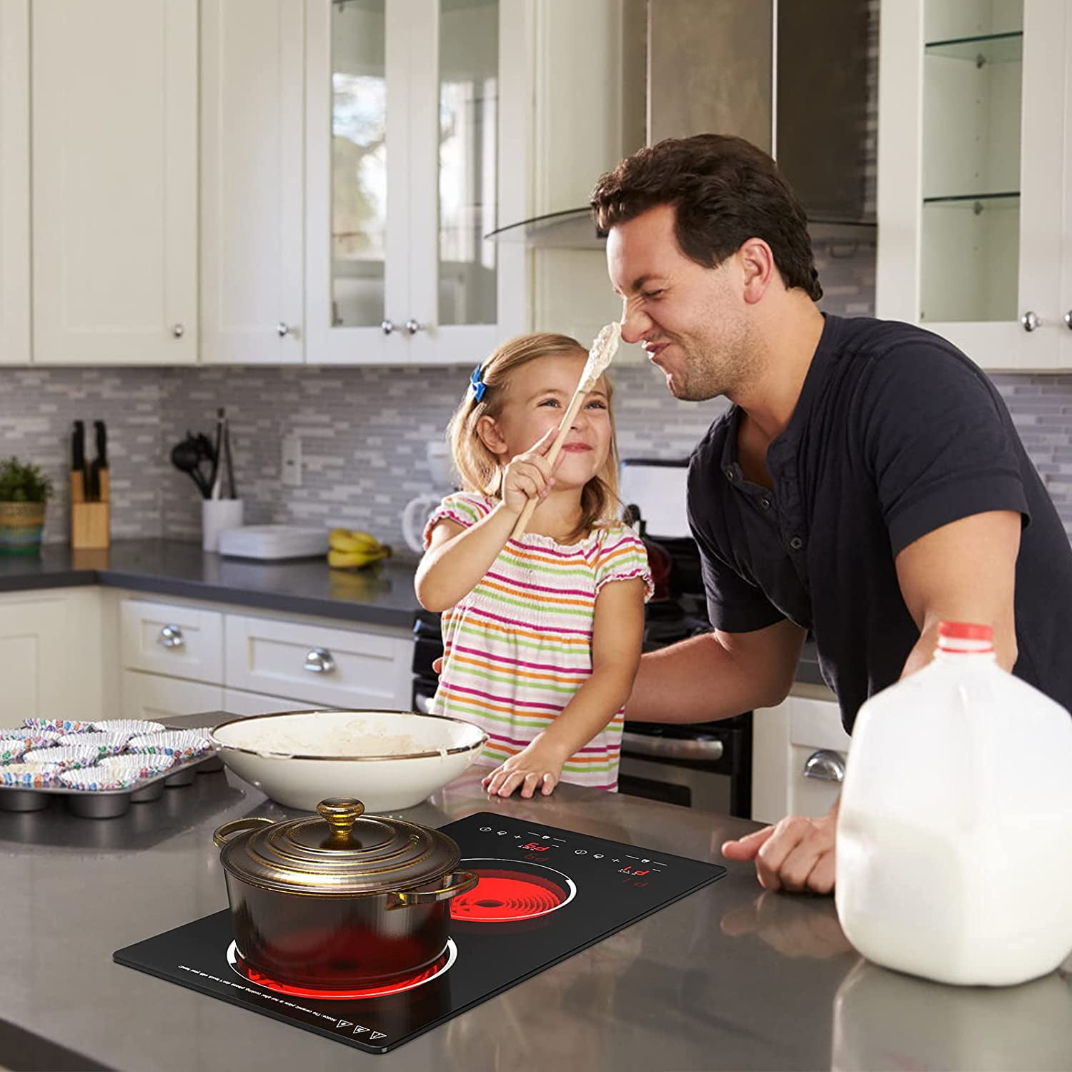 VBGK 12” Electric Cooktop in Black with 2 Burners