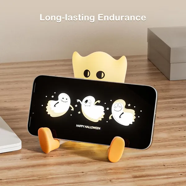 Halloween Ghost Night Lights for Kids: Cute Lamp Rechargeable Toddler Baby Night Light with Timer, Adjustable Brightness, Ideal Holiday Season Gift Choice Home Decors (Silicone Ghost Lamp)