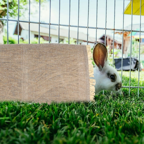 Minkissy Hideaway Cage Accessories Rabbit Grass Nest Khaki for Pet Owners 1Pcs