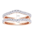 thumbnail image 4 of Round White Cubic Zirconia Enhancer Guard Ring 10k Rose Gold Ring Size - 11, 4 of 6