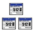 thumbnail image 1 of 3 tarjetas de memoria flash compactas de 512 MB para cámaras, máquinas publicitarias y ordenadores industriales., 1 of 8