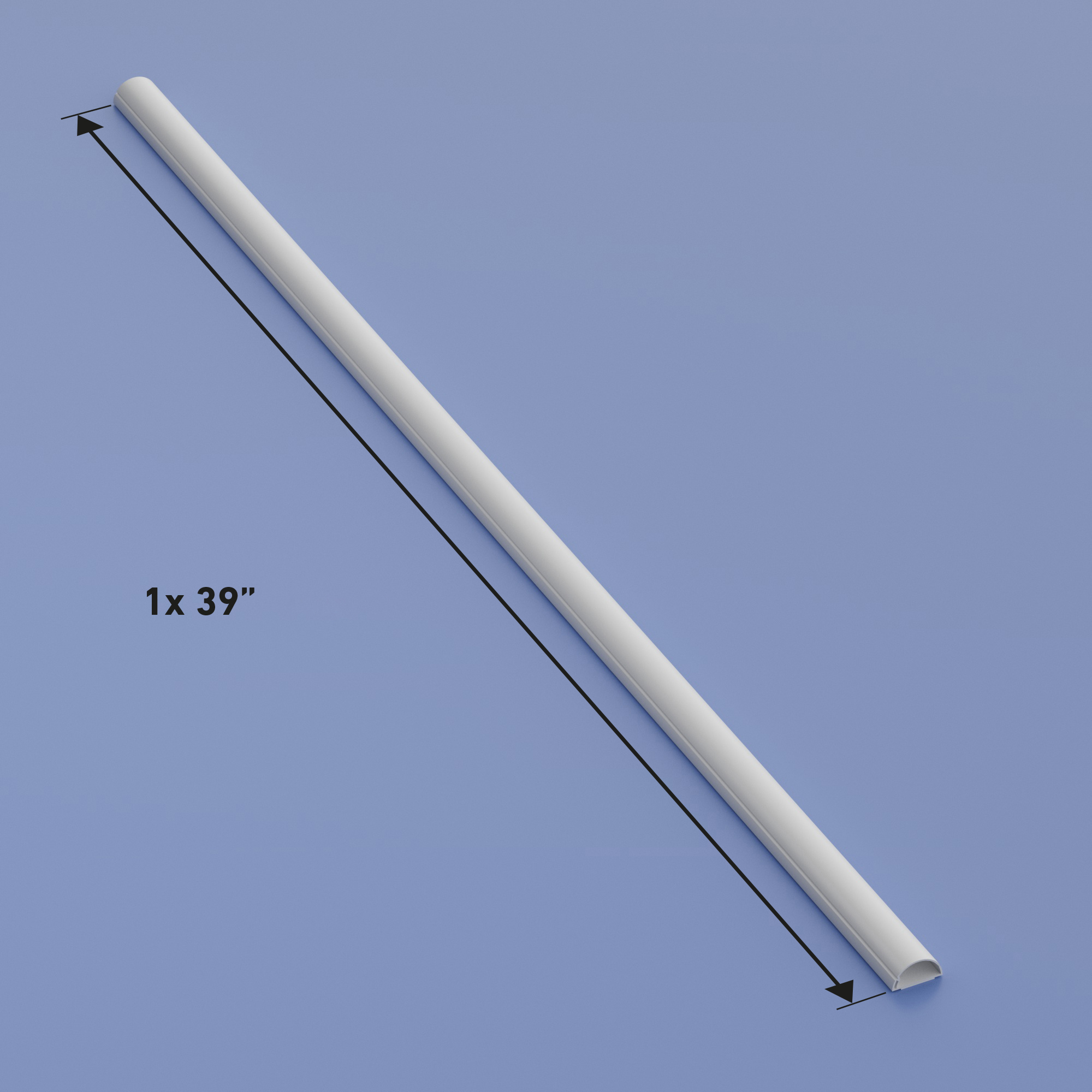 D-Line White Half Round Cord Cover, 39in Length photo 3