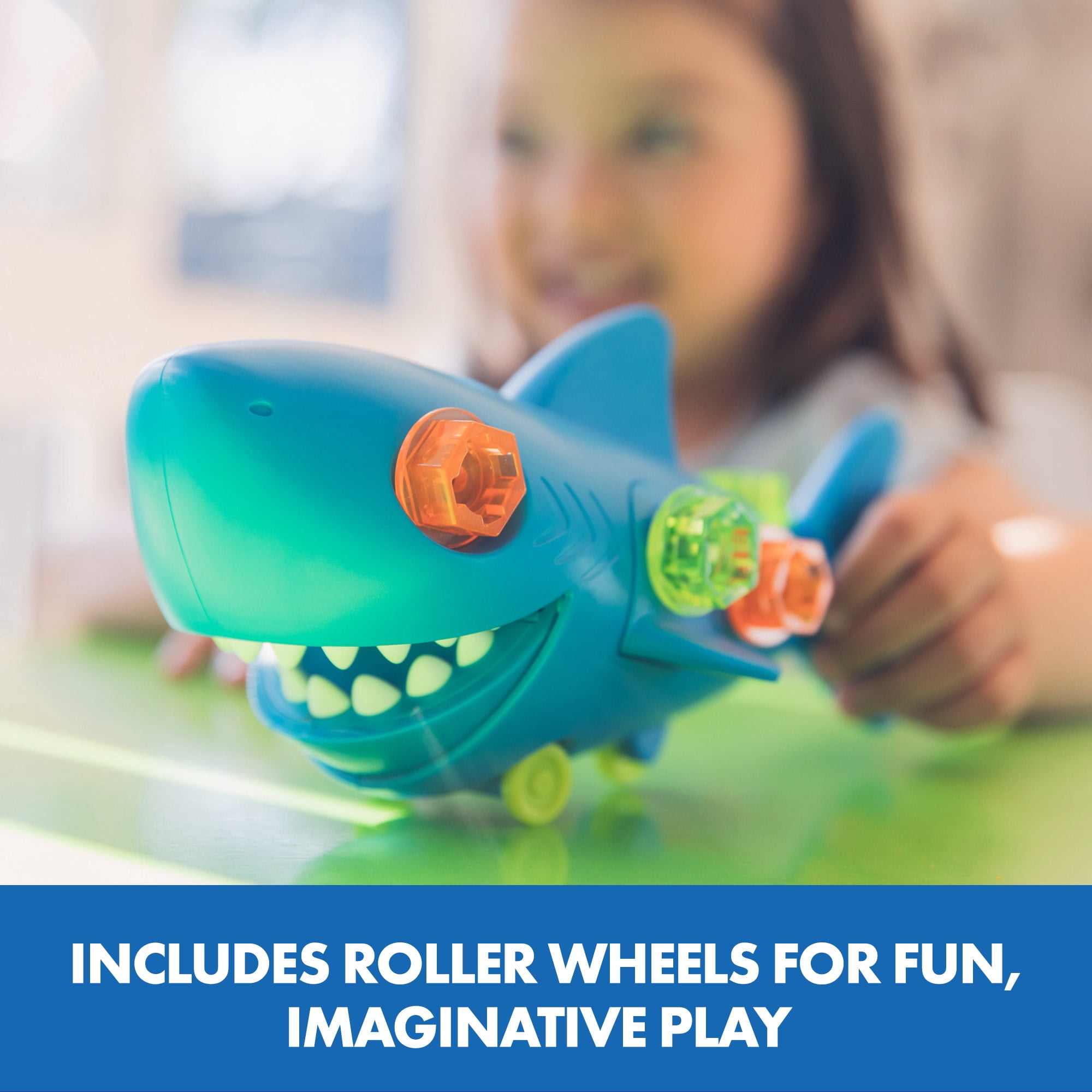 Educational Insights Design & Drill Shark, Kids Tool Set, Construction Toys for Boys and Girls Ages 3+